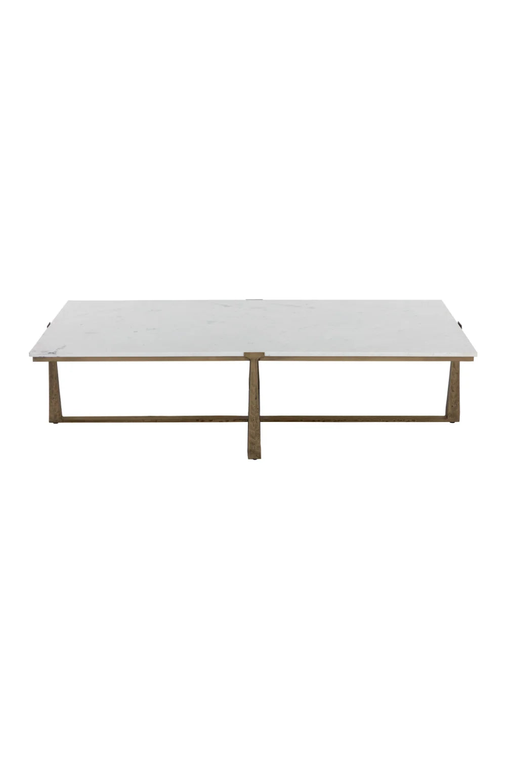 Luxury White Marble Rectangular Coffee Table Modern Italian Style for Villa