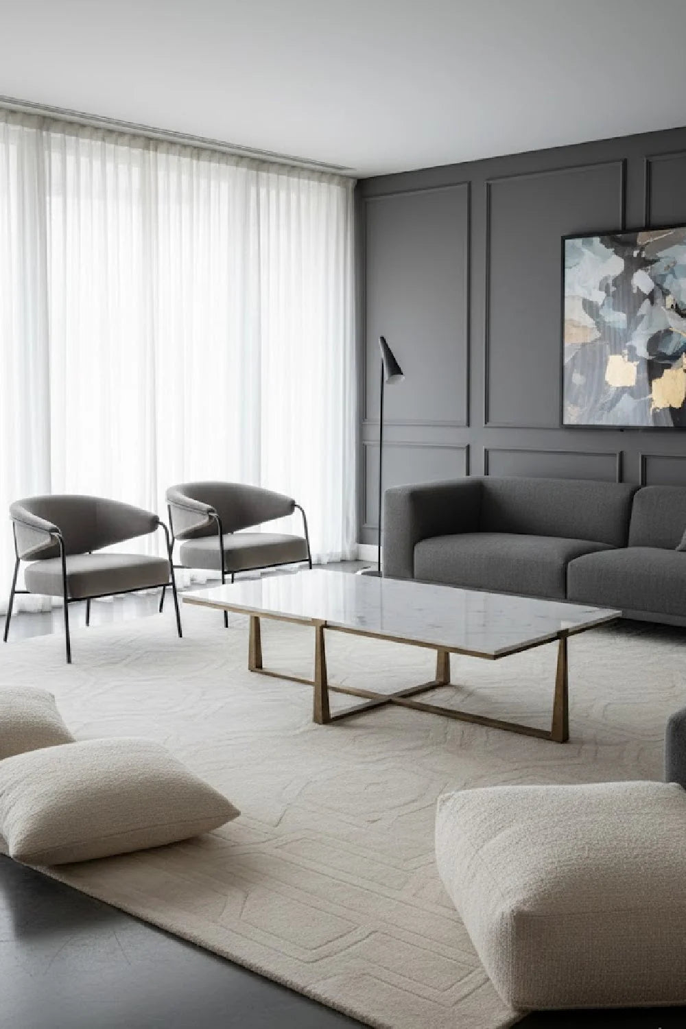 Luxury White Marble Rectangular Coffee Table Modern Italian Style for Villa