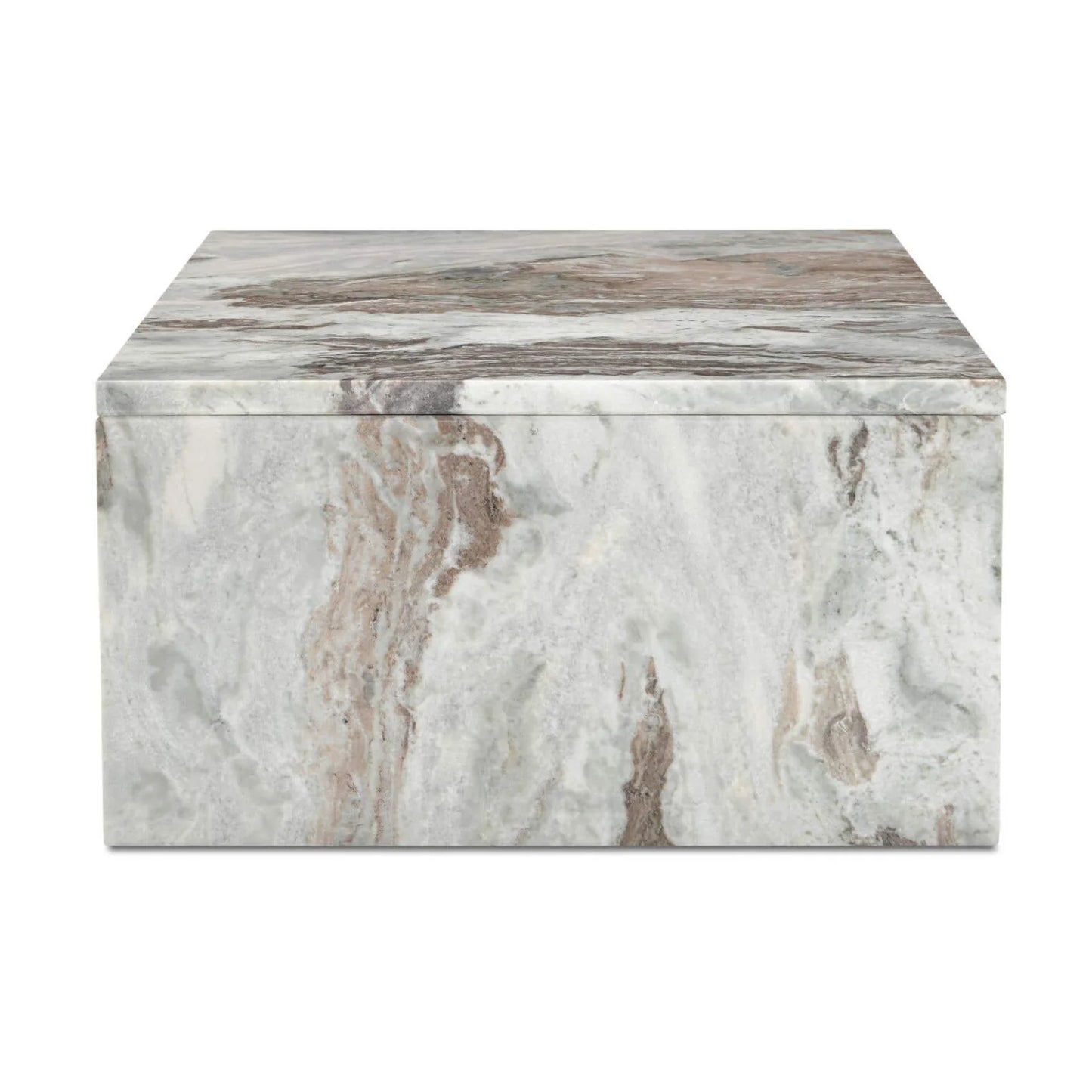Luxury White Marble Rectangular Coffee Table Modern Italian Style for Villa