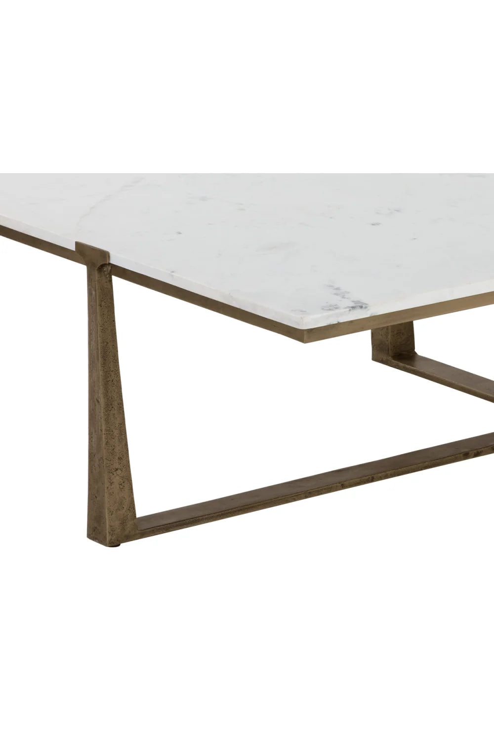Luxury White Marble Rectangular Coffee Table Modern Italian Style for Villa