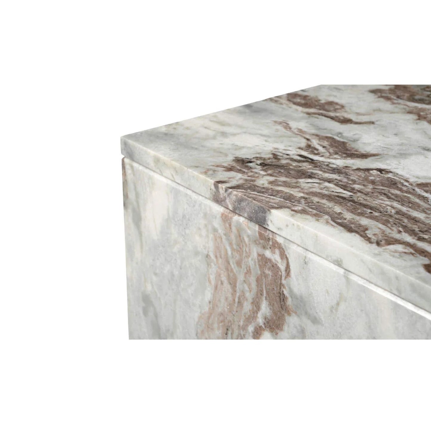 Luxury White Marble Rectangular Coffee Table Modern Italian Style for Villa