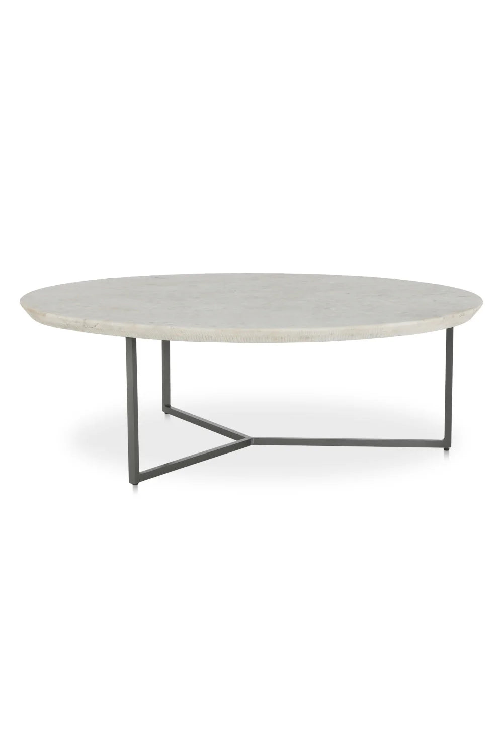 Luxury White Marble Round Coffee Table Modern Italian Style for Villa