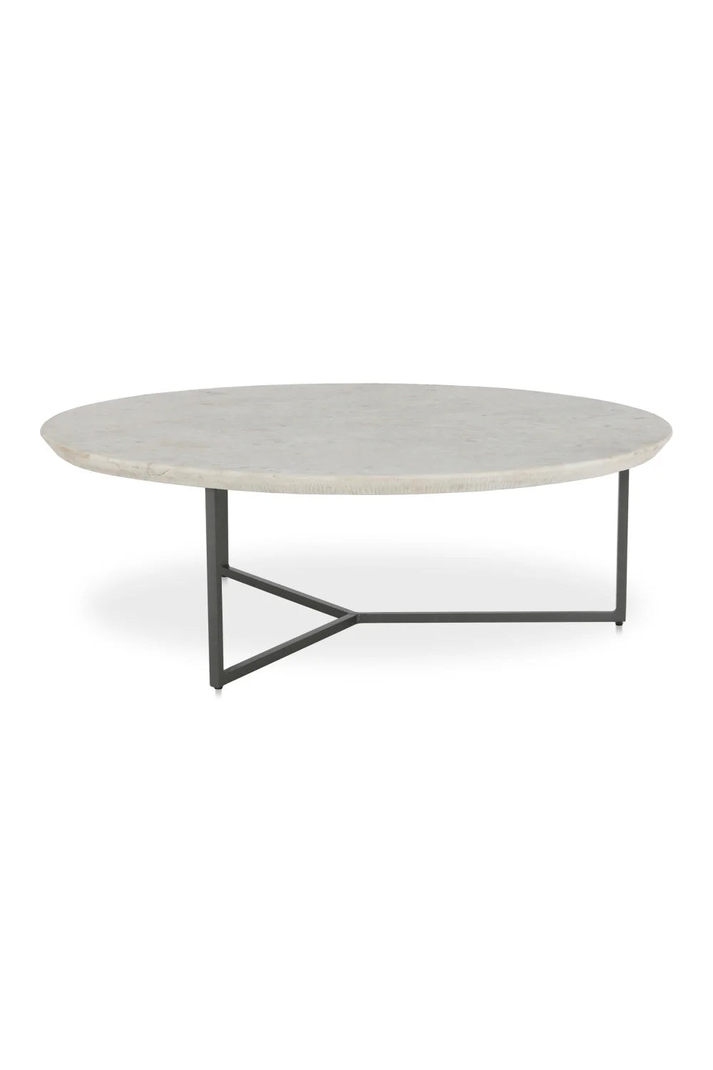 Luxury White Marble Round Coffee Table Modern Italian Style for Villa