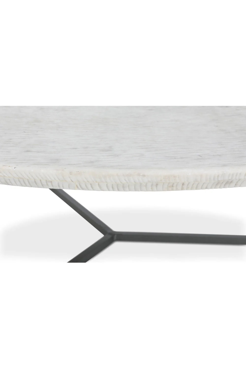Luxury White Marble Round Coffee Table Modern Italian Style for Villa
