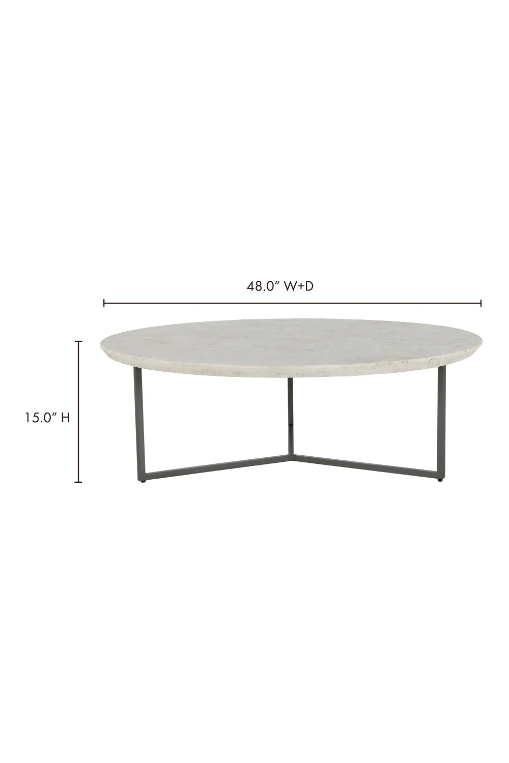 Luxury White Marble Round Coffee Table Modern Italian Style for Villa