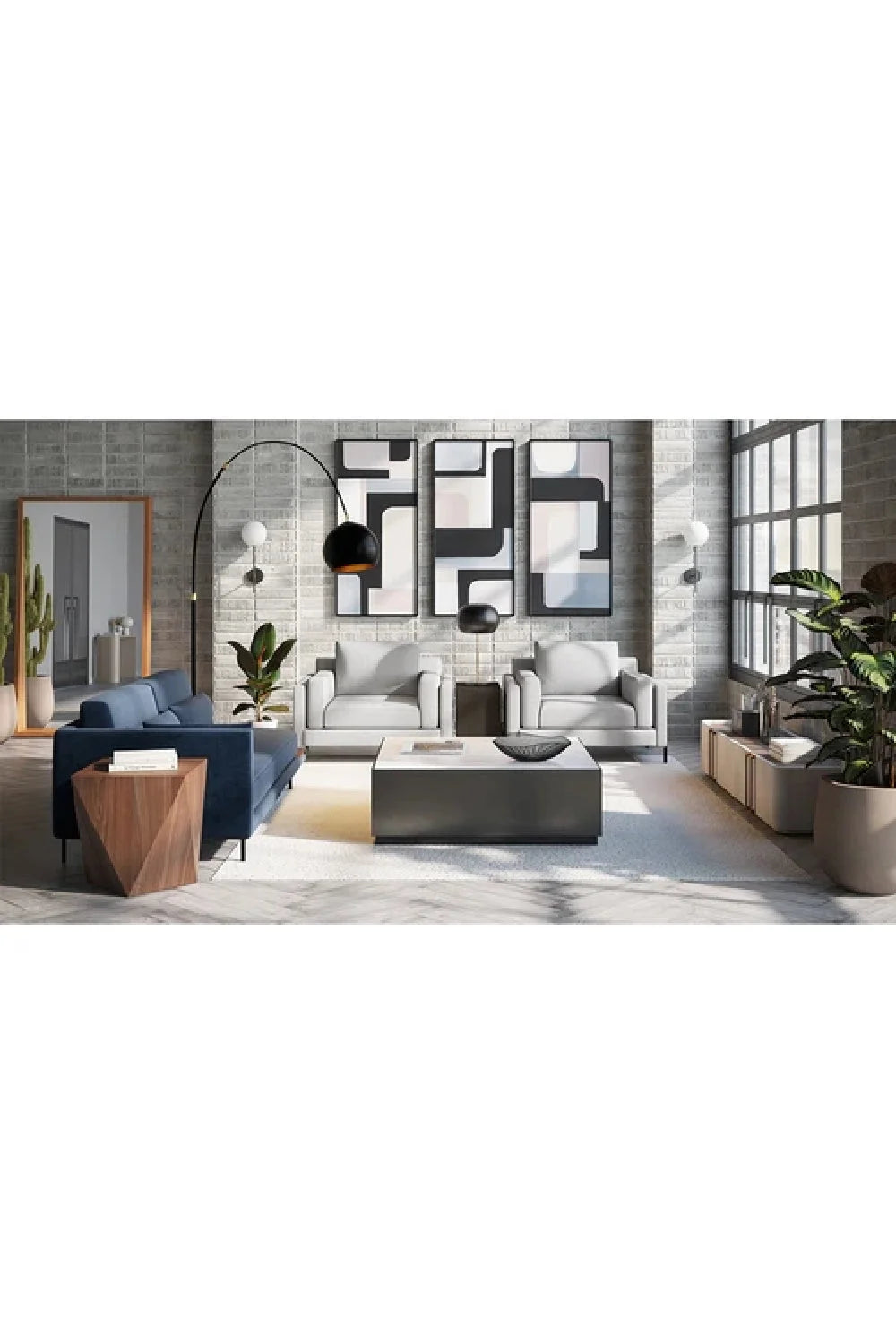 Luxury White Marble Square Coffee Table Modern Italian Style for Villa
