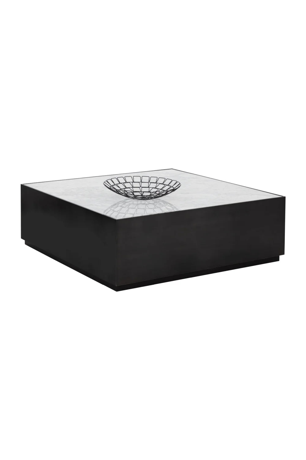 Luxury White Marble Square Coffee Table Modern Italian Style for Villa