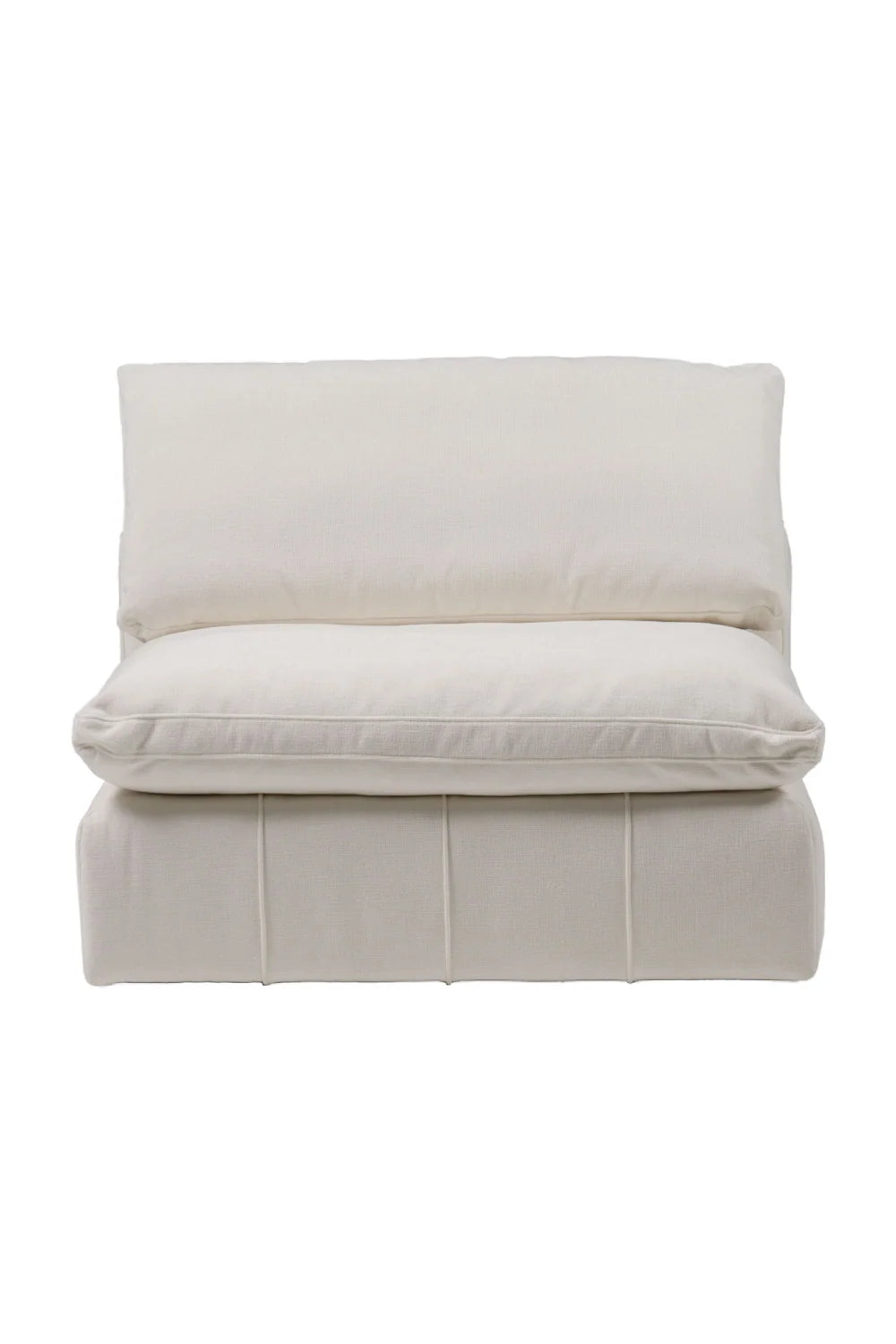 Luxury White Modular Armless Sofa Modern Italian Style for Villa