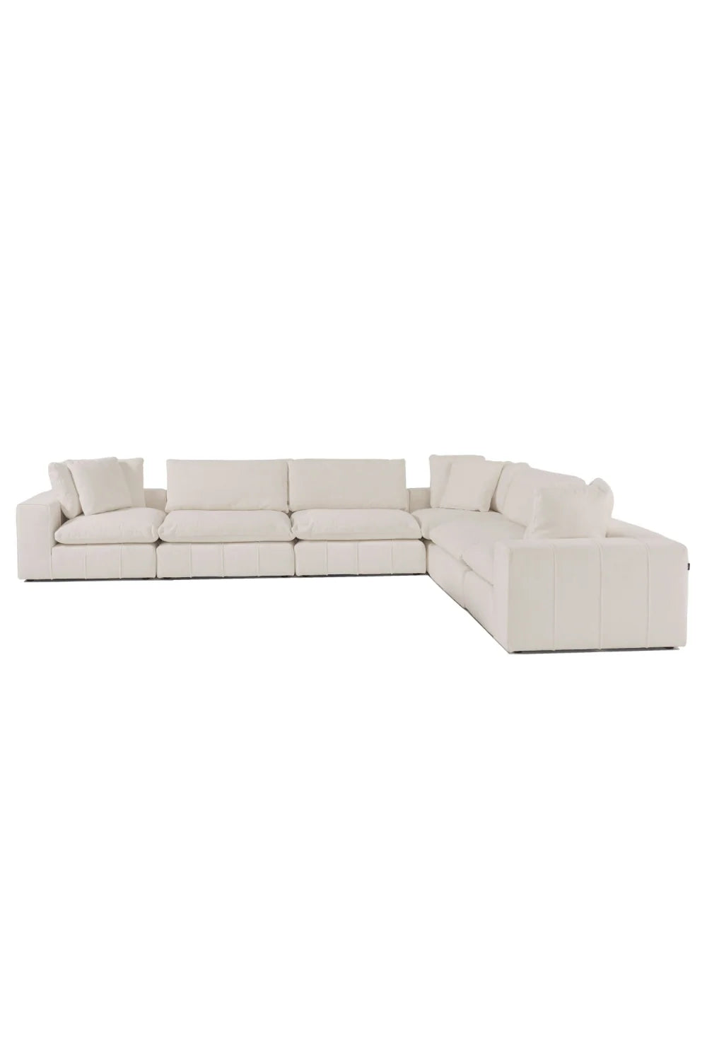 Luxury White Modular Armless Sofa Modern Italian Style for Villa