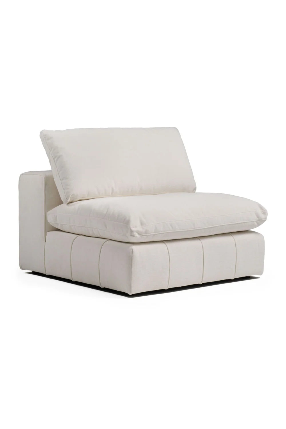 Luxury White Modular Armless Sofa Modern Italian Style for Villa