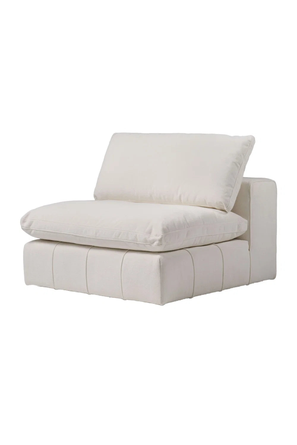 Luxury White Modular Armless Sofa Modern Italian Style for Villa