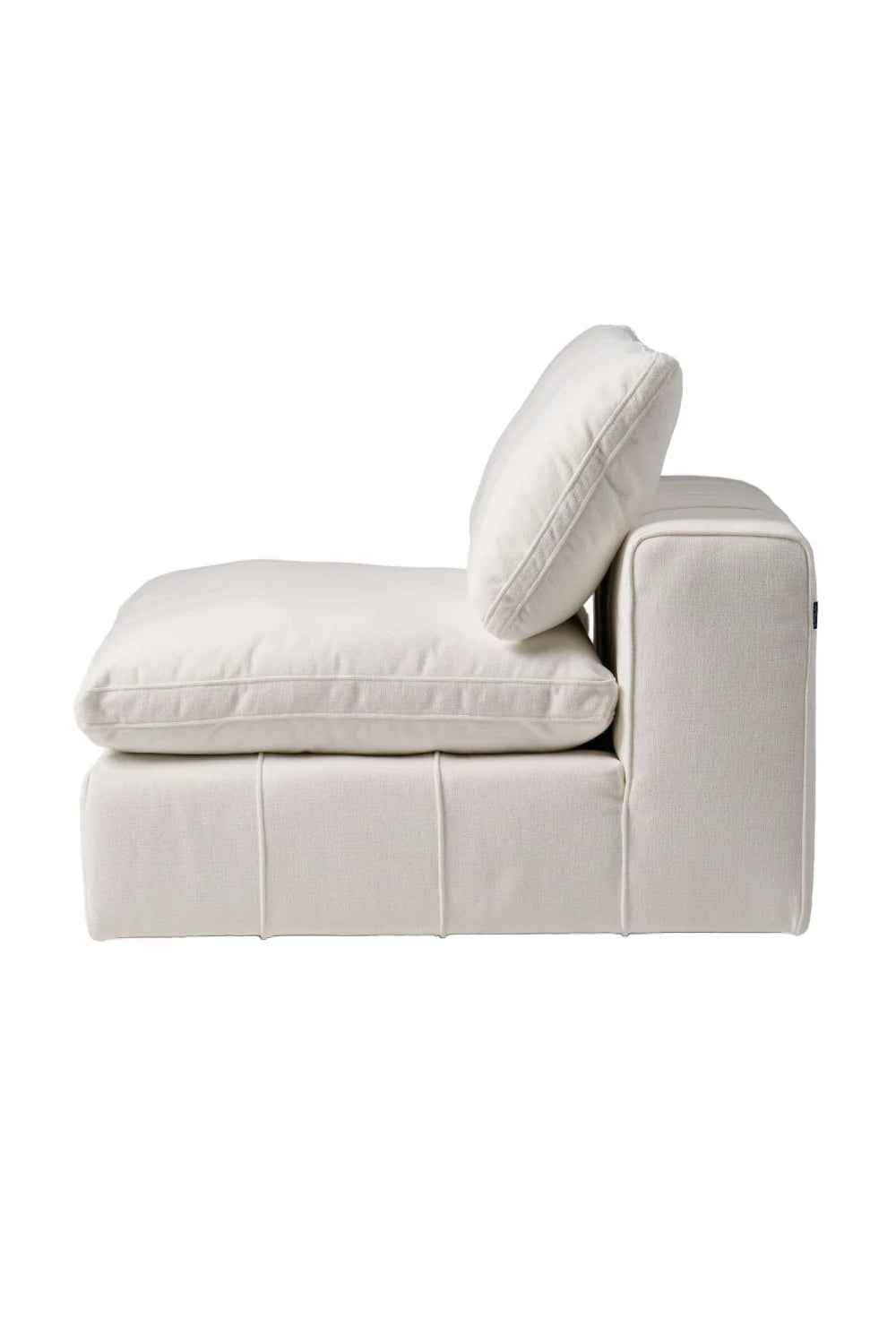 Luxury White Modular Armless Sofa Modern Italian Style for Villa