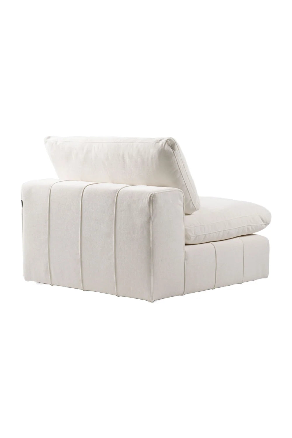 Luxury White Modular Armless Sofa Modern Italian Style for Villa