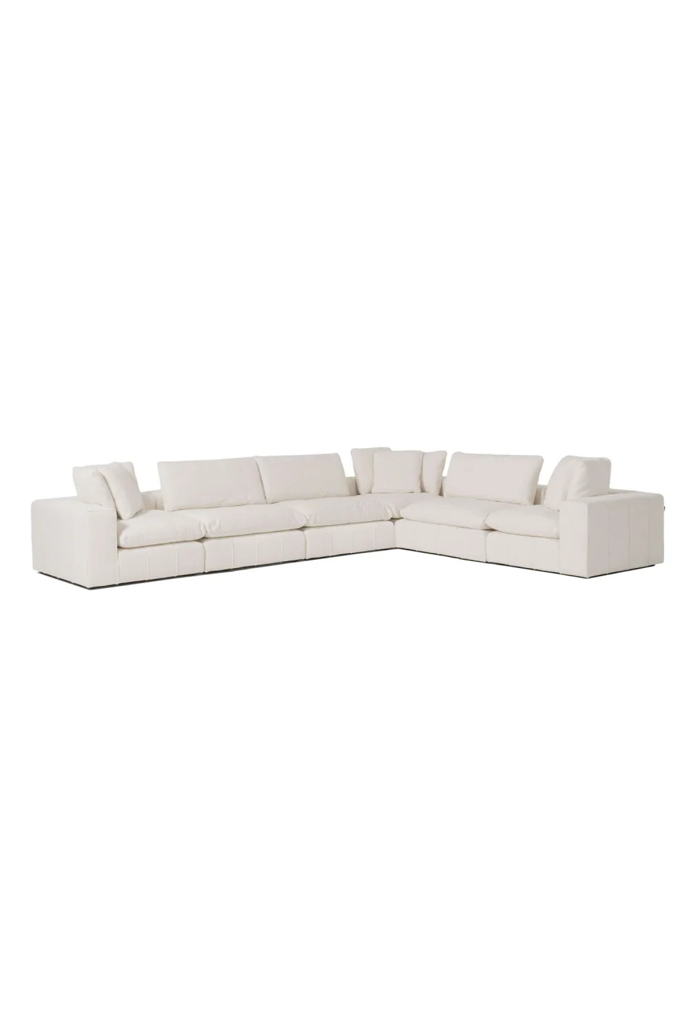 Luxury White Modular Armless Sofa Modern Italian Style for Villa