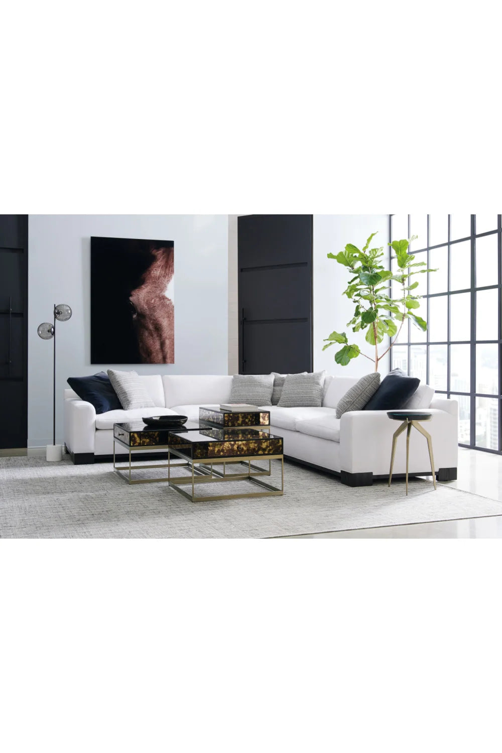 Luxury White Modular Sectional Sofa Modern Italian Style for Villa