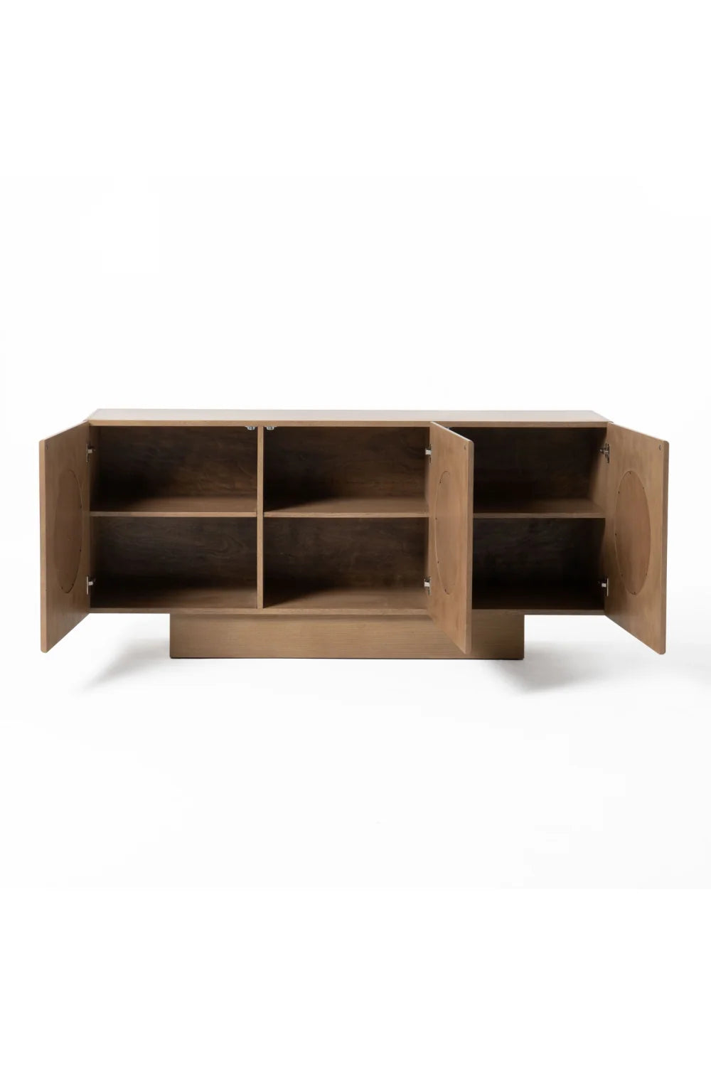Luxury White Oak 3-Door Sideboard European Style for Villa