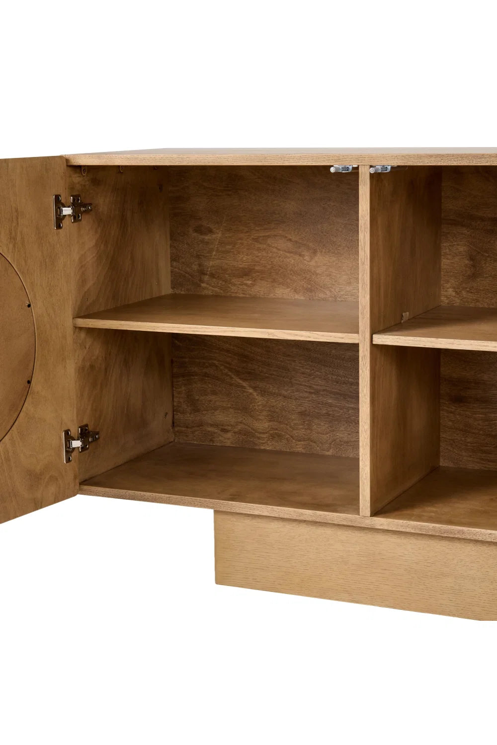 Luxury White Oak 3-Door Sideboard European Style for Villa
