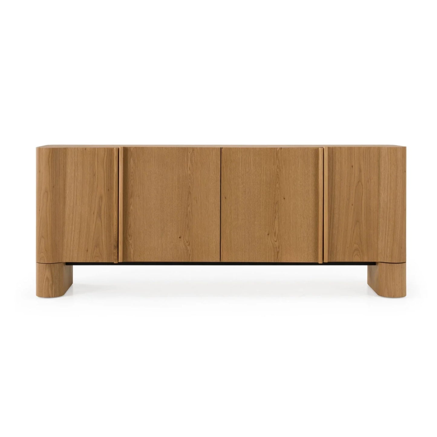 Luxury White Oak 4-Door Sideboard European Style for Villa