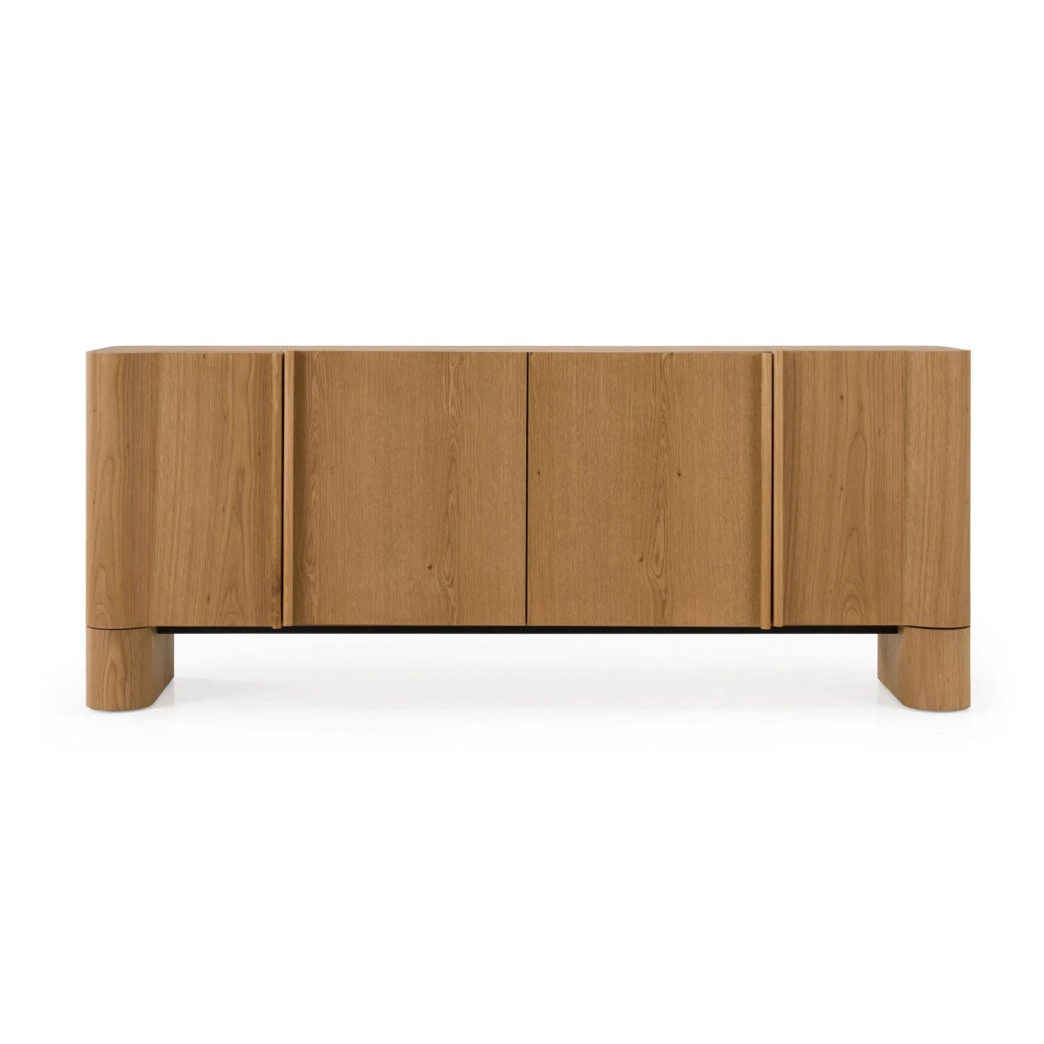 Luxury White Oak 4-Door Sideboard European Style for Villa