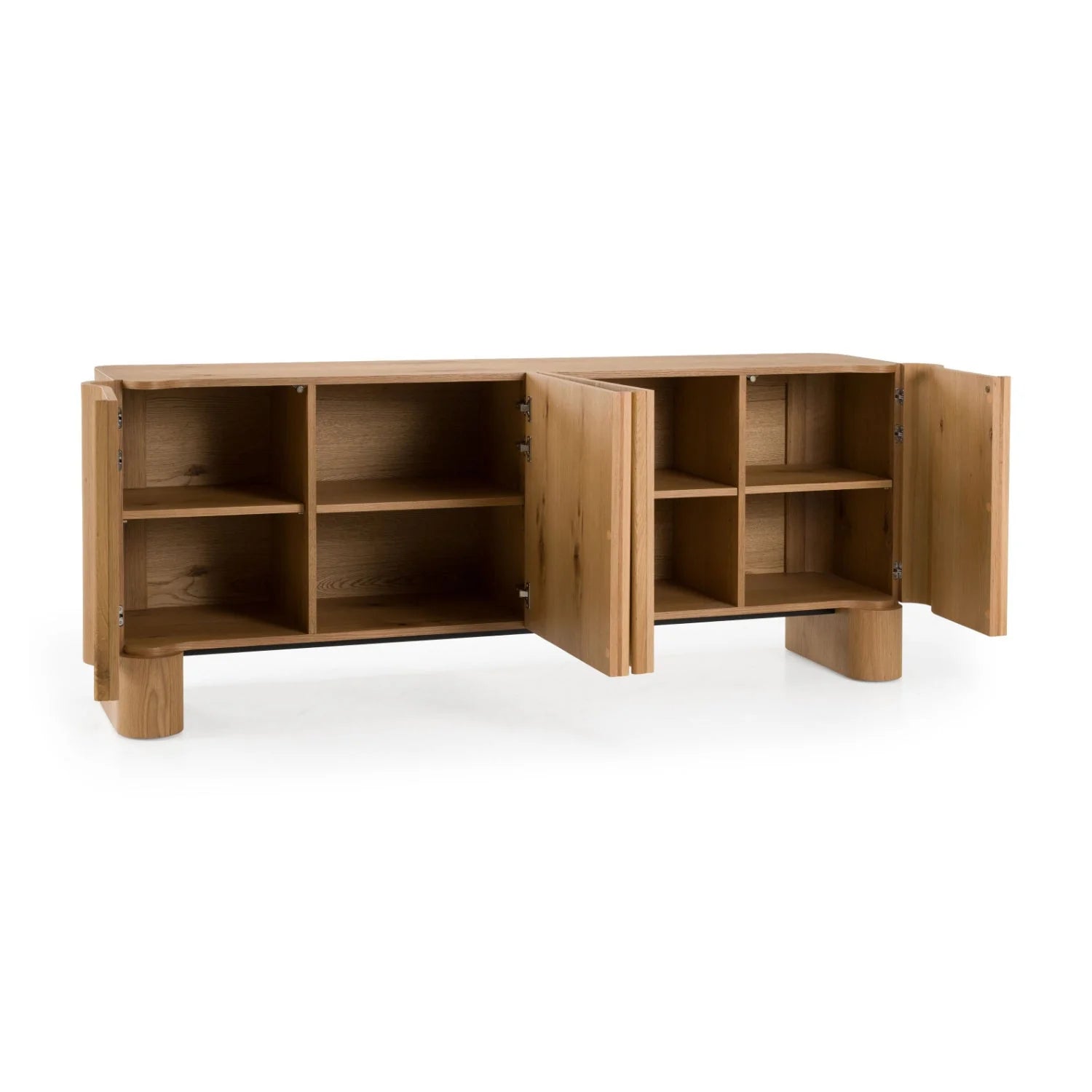Luxury White Oak 4-Door Sideboard European Style for Villa