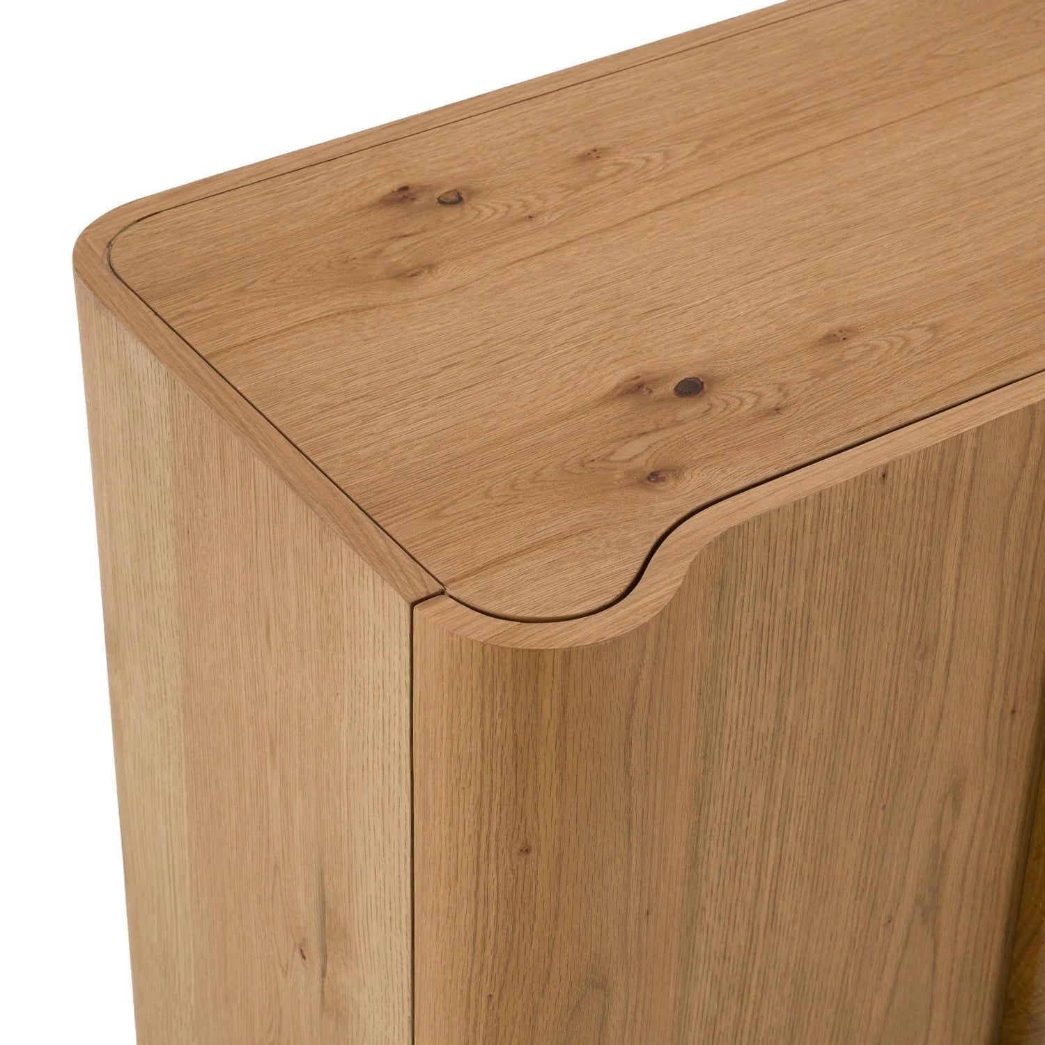 Luxury White Oak 4-Door Sideboard European Style for Villa