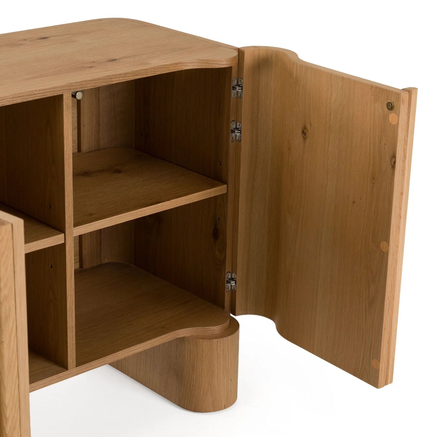 Luxury White Oak 4-Door Sideboard European Style for Villa