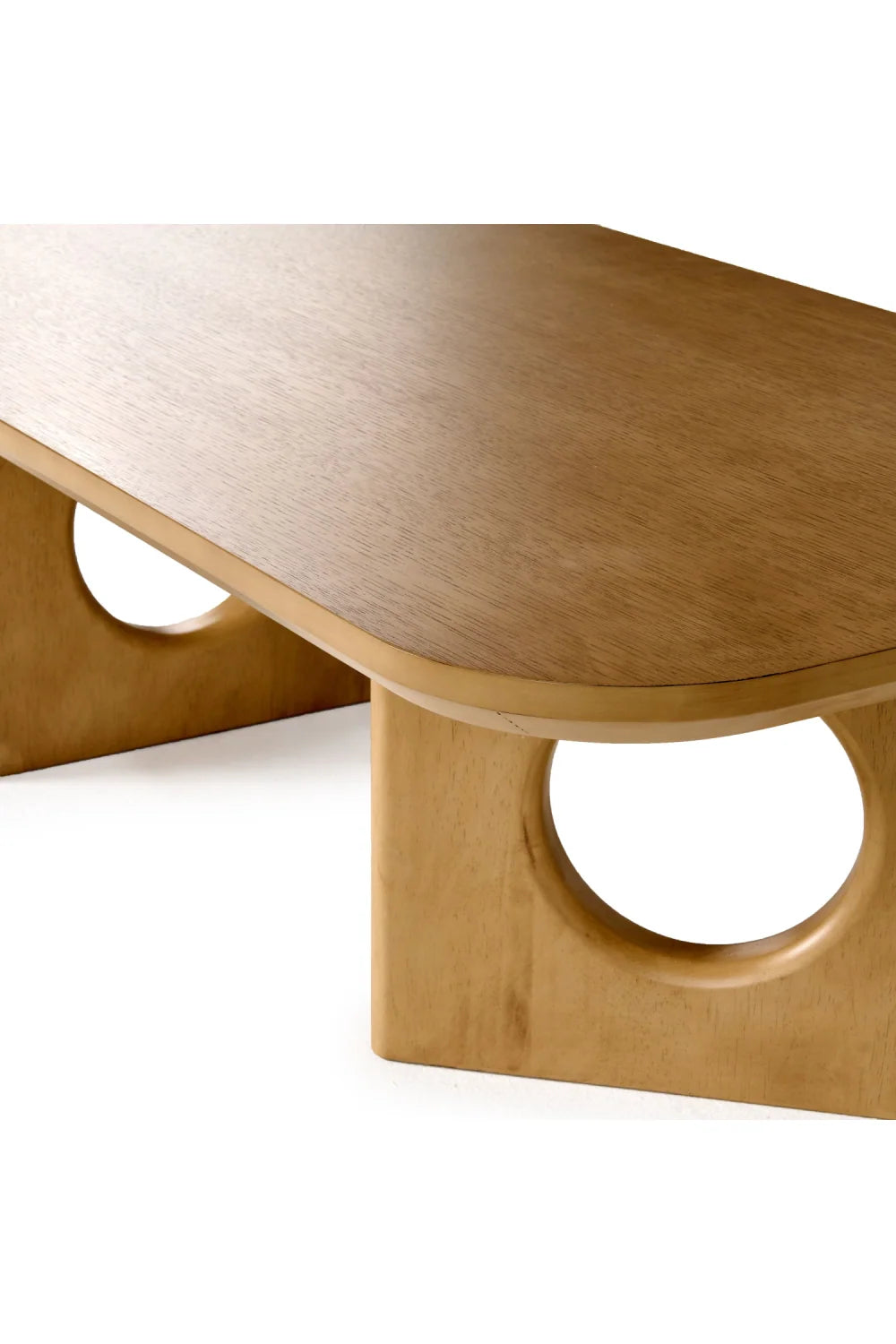 Luxury White Oak Coffee Table Modern Italian Style for Villa
