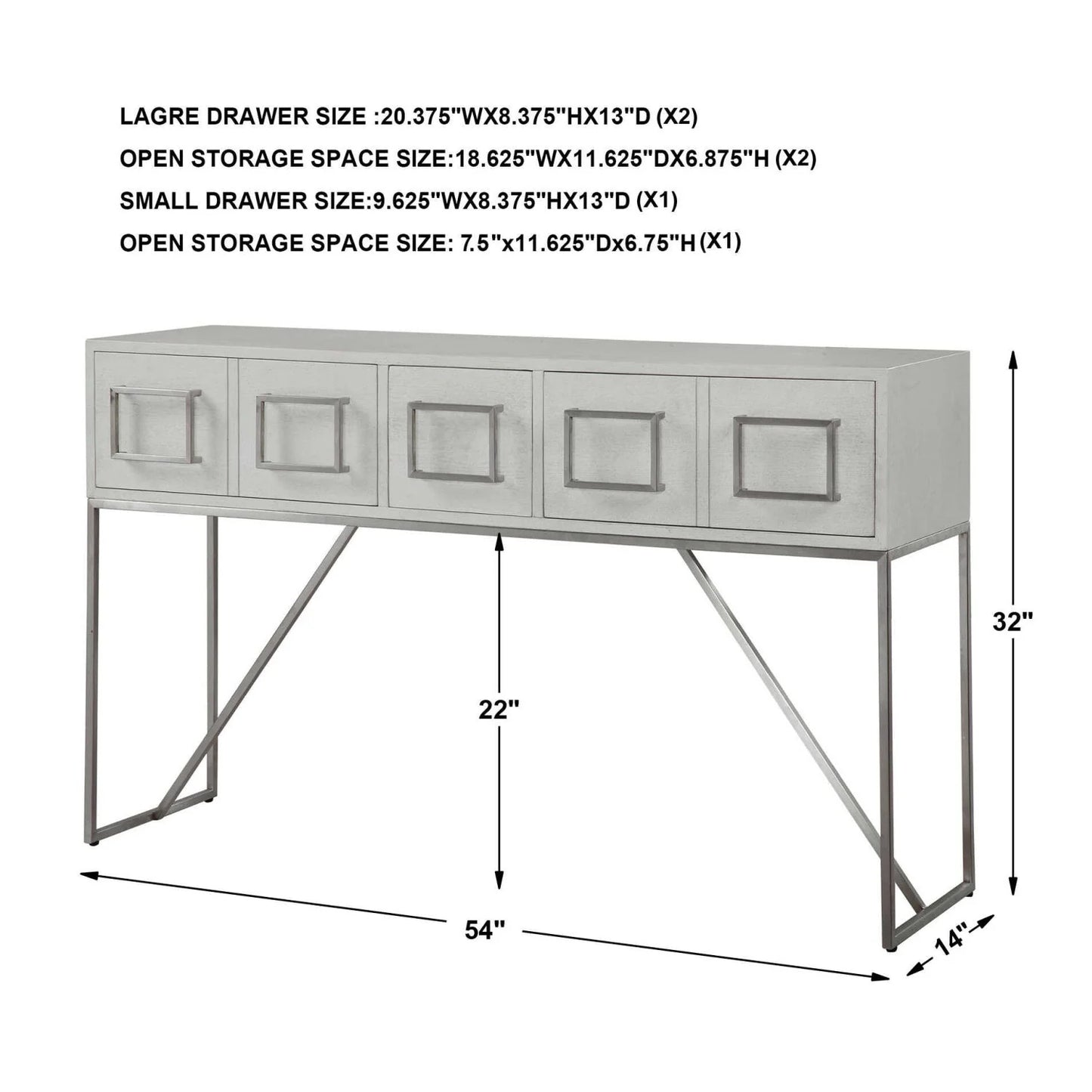 Luxury White Oak Console Table Modern Italian Style for Villa