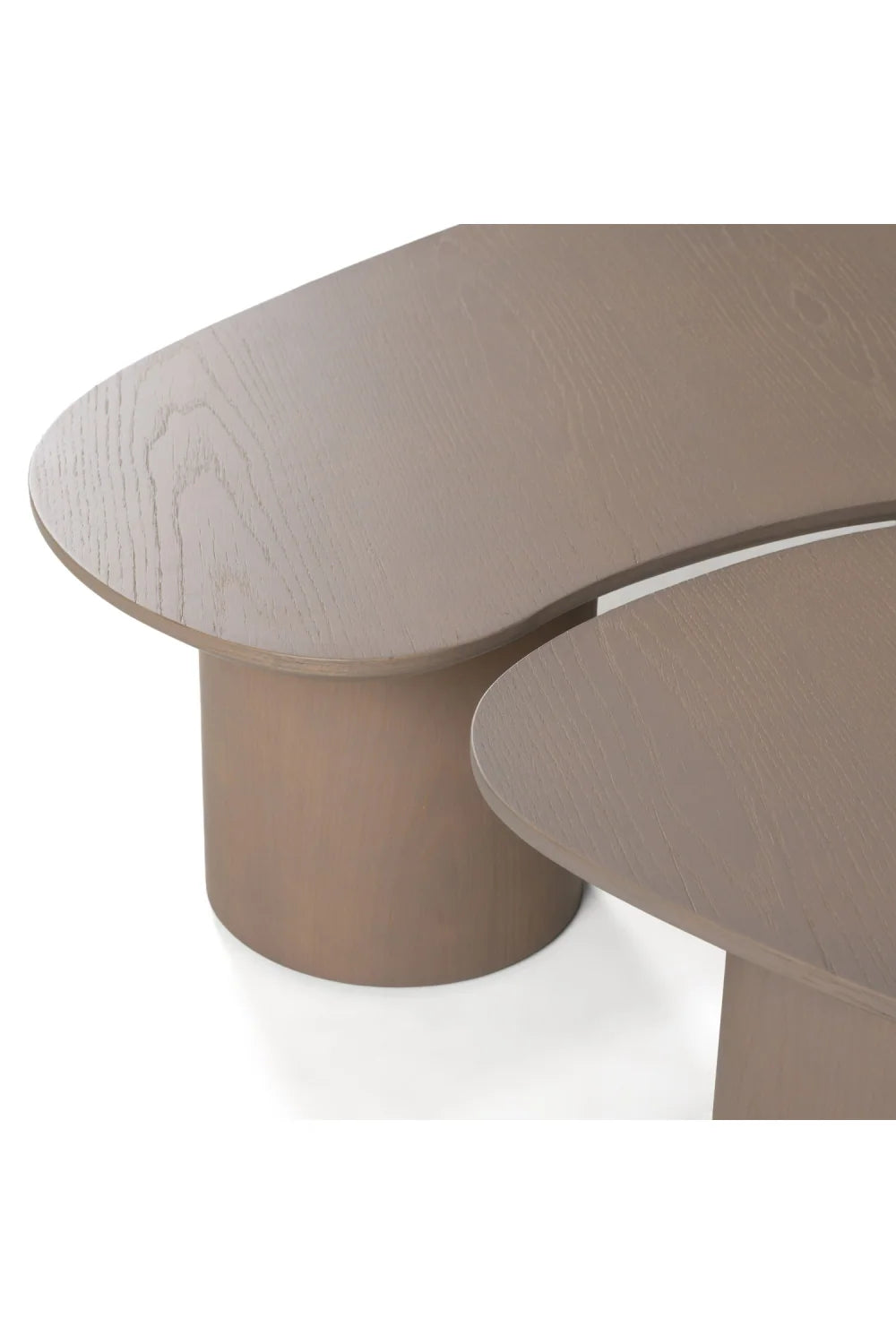 Luxury White Oak Nesting Coffee Table Modern Italian Style for Villa