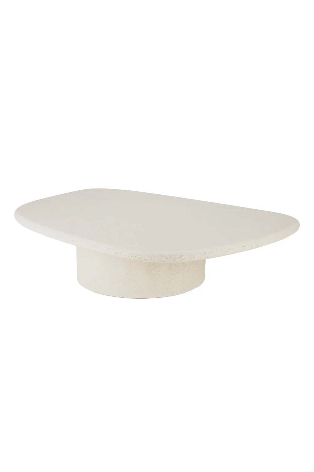 Luxury White Pebble-Shaped Coffee Table Modern Italian Style for Villa