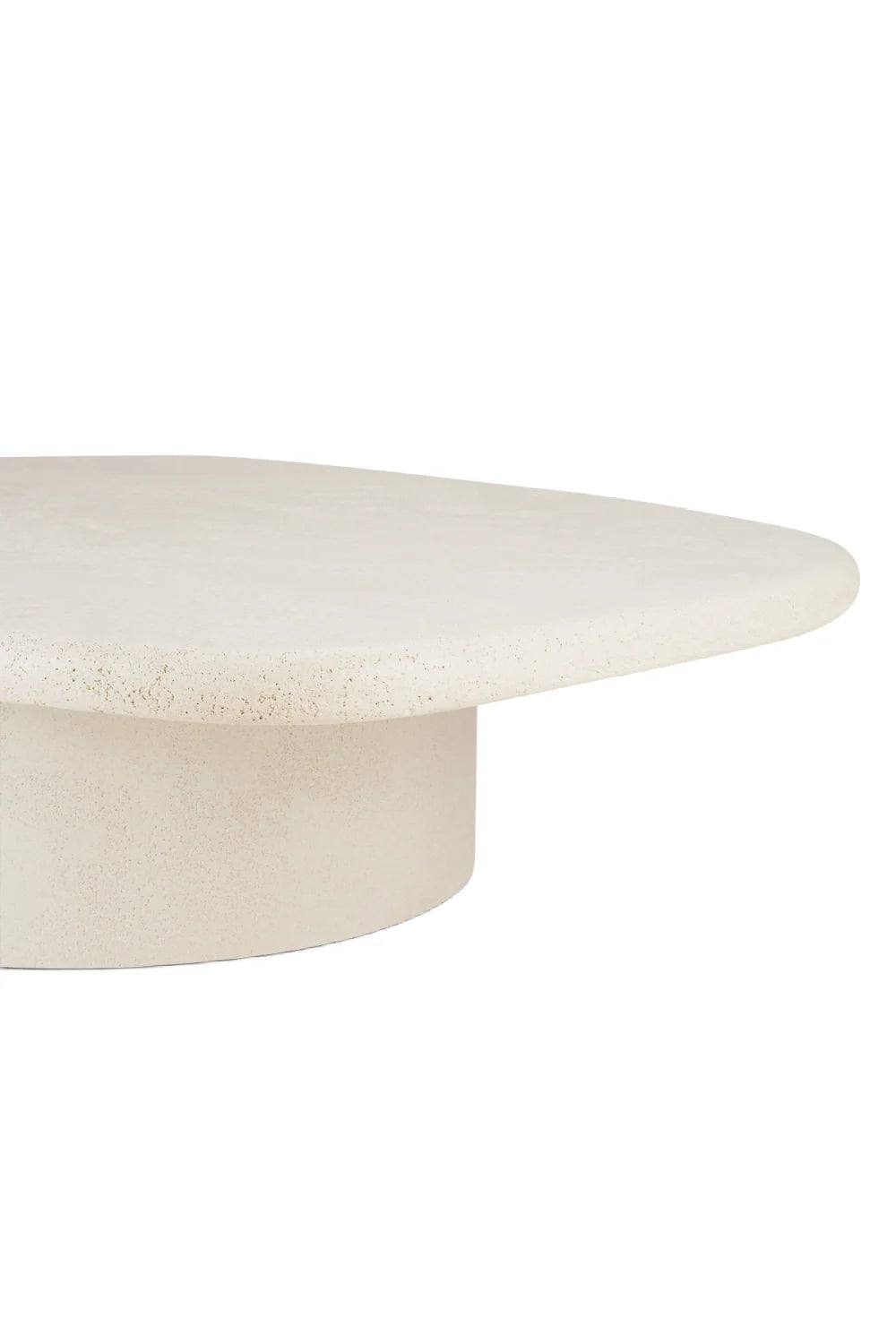 Luxury White Pebble-Shaped Coffee Table Modern Italian Style for Villa