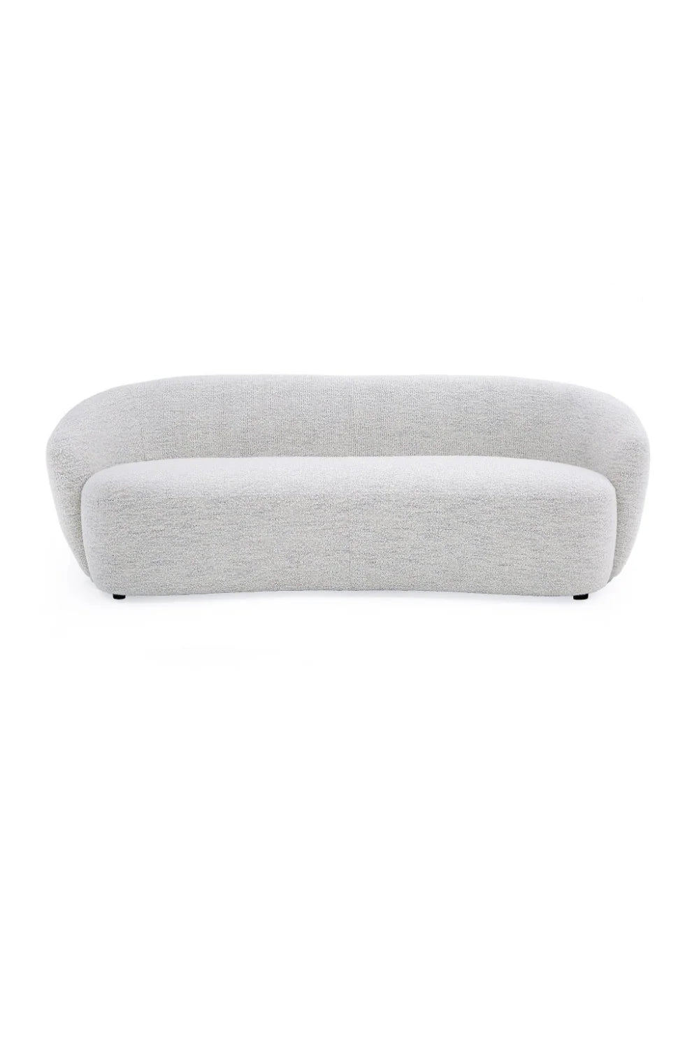 Luxury White Round-Back Sofa Modern Italian Style for Villa