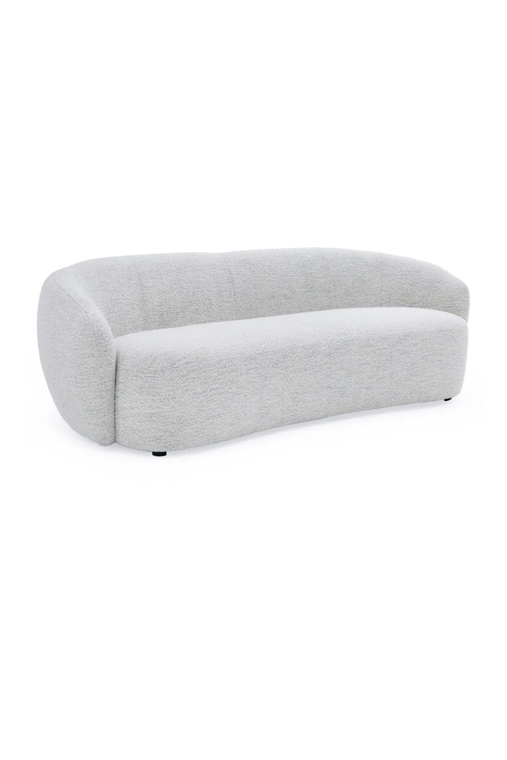 Luxury White Round-Back Sofa Modern Italian Style for Villa