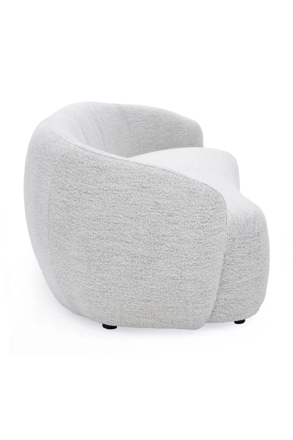 Luxury White Round-Back Sofa Modern Italian Style for Villa