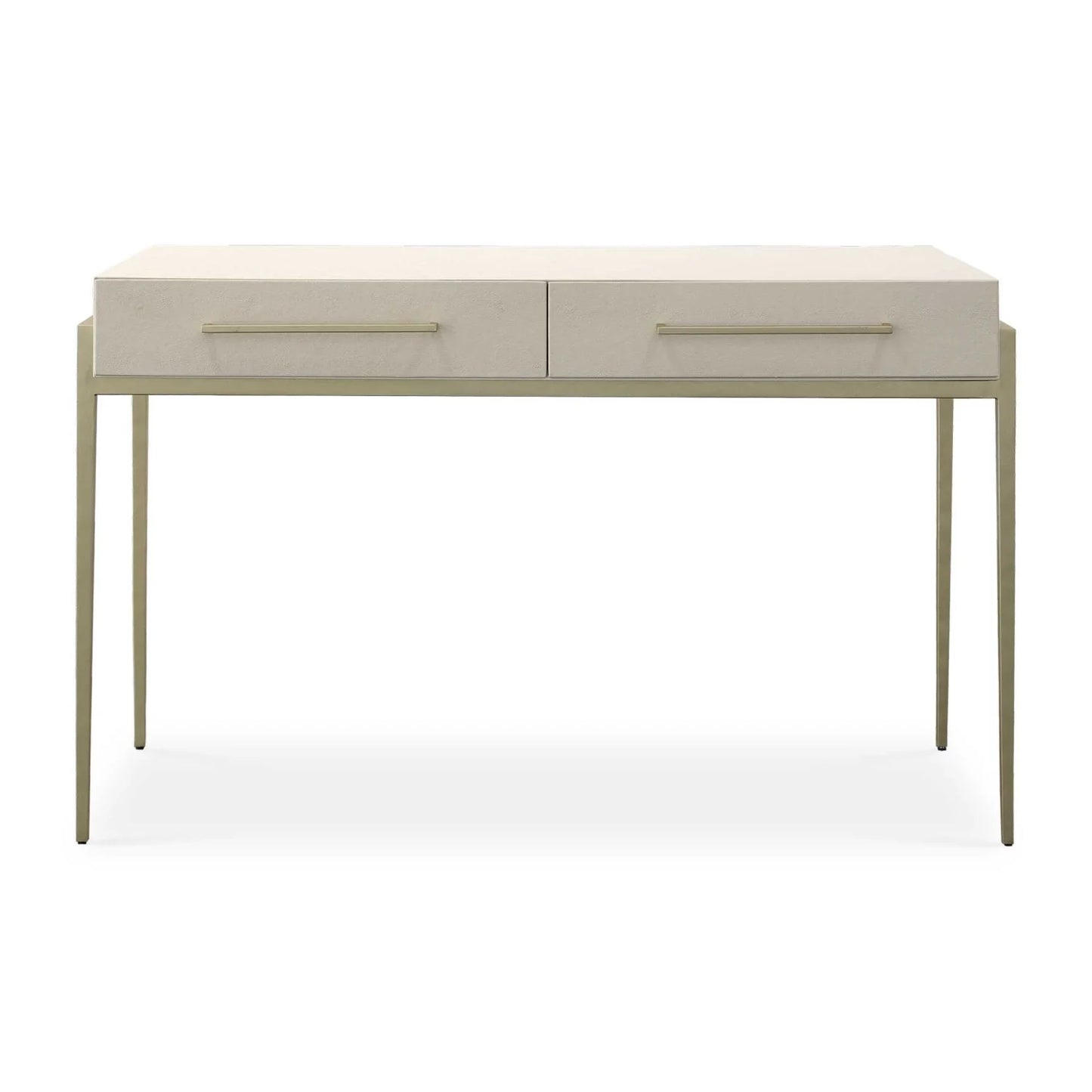 Luxury White Shagreen 2-Drawer Modern Desk European Style for Villa
