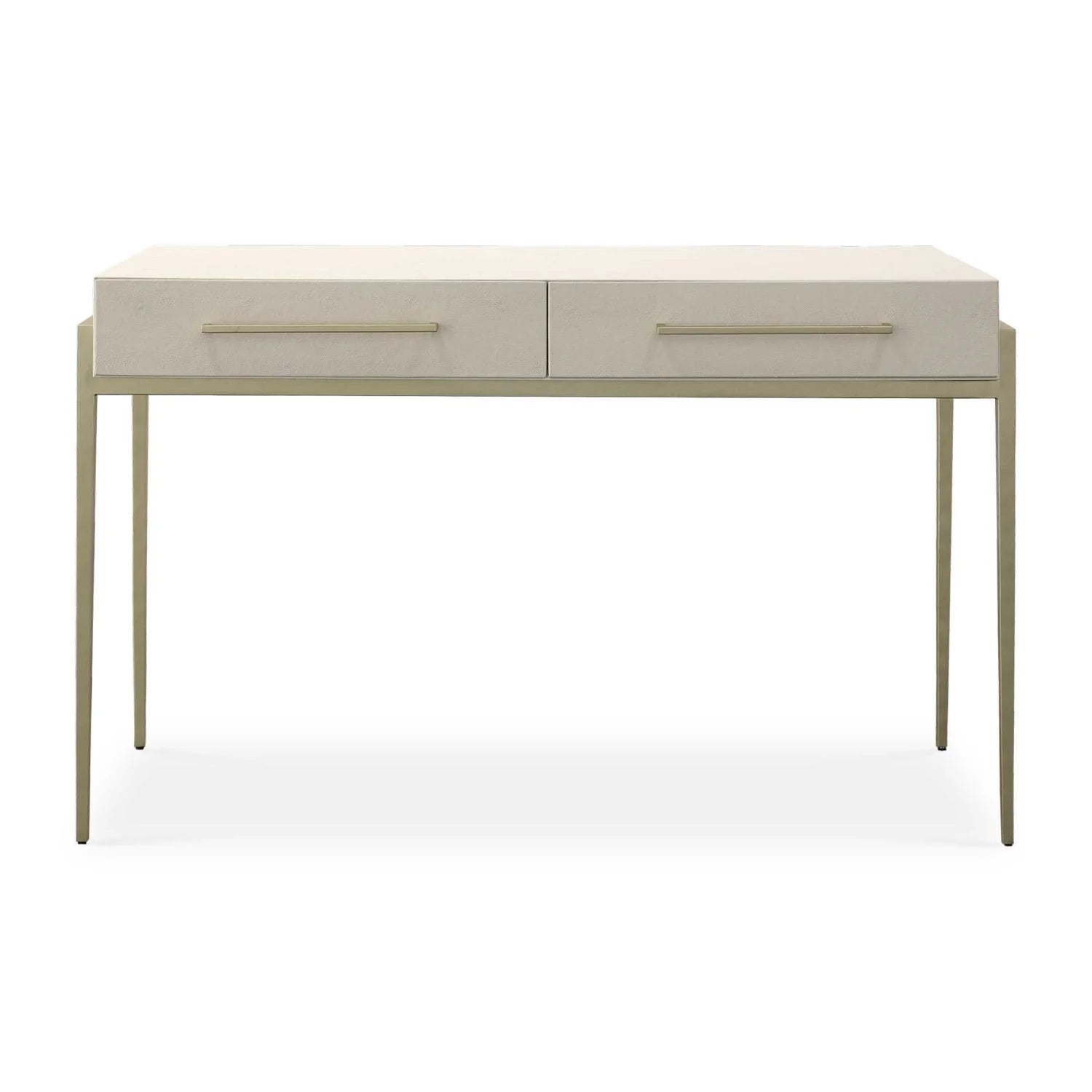 Luxury White Shagreen 2-Drawer Modern Desk European Style for Villa