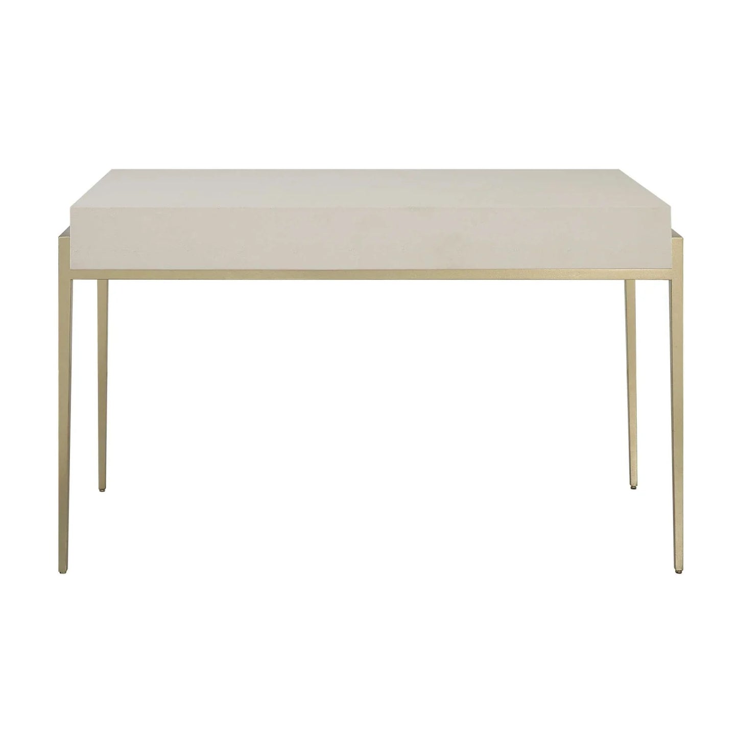 Luxury White Shagreen 2-Drawer Modern Desk European Style for Villa