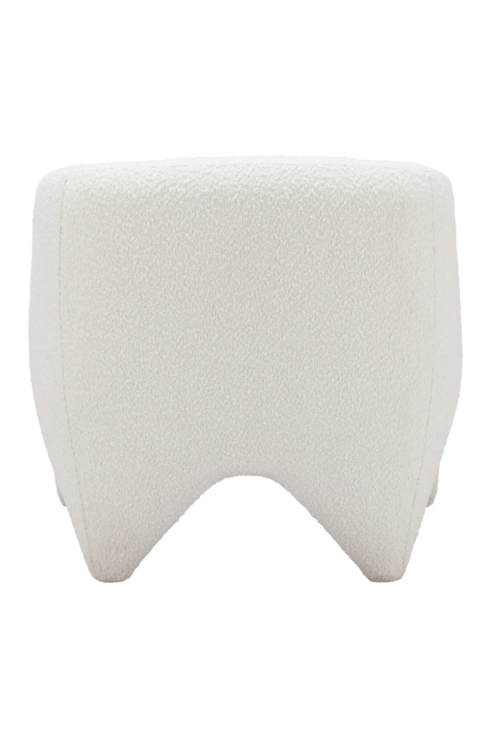 Luxury White Shearling Accent Chair Modern Italian Style for Villa