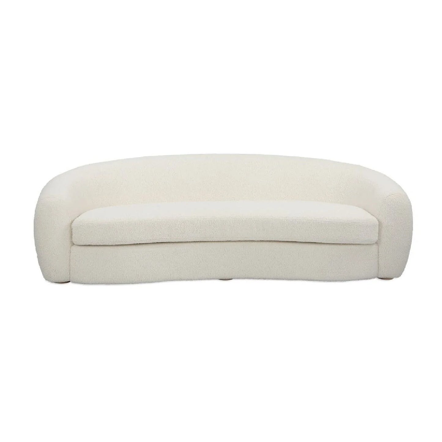 Luxury White Shearling Curved Sofa Modern Italian Style for Villa