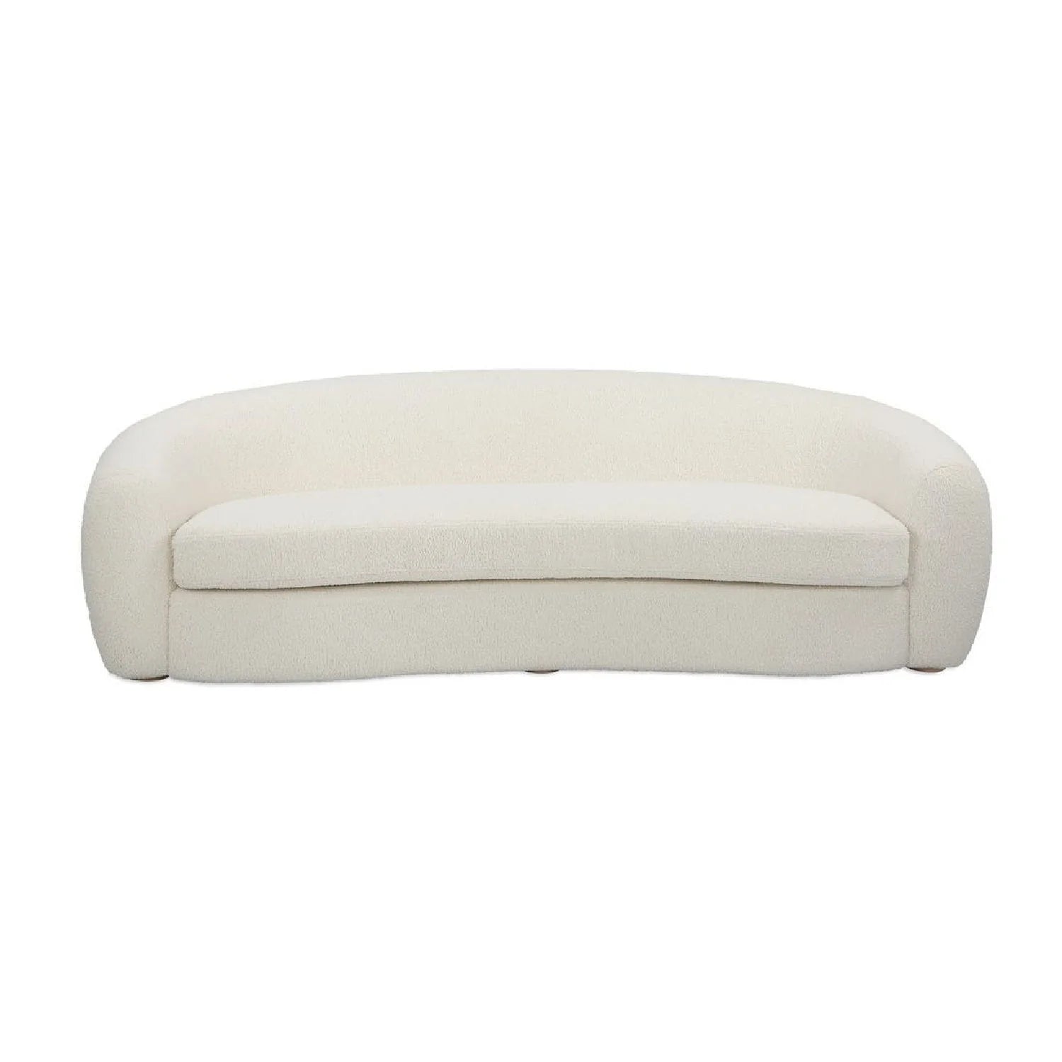 Luxury White Shearling Curved Sofa Modern Italian Style for Villa