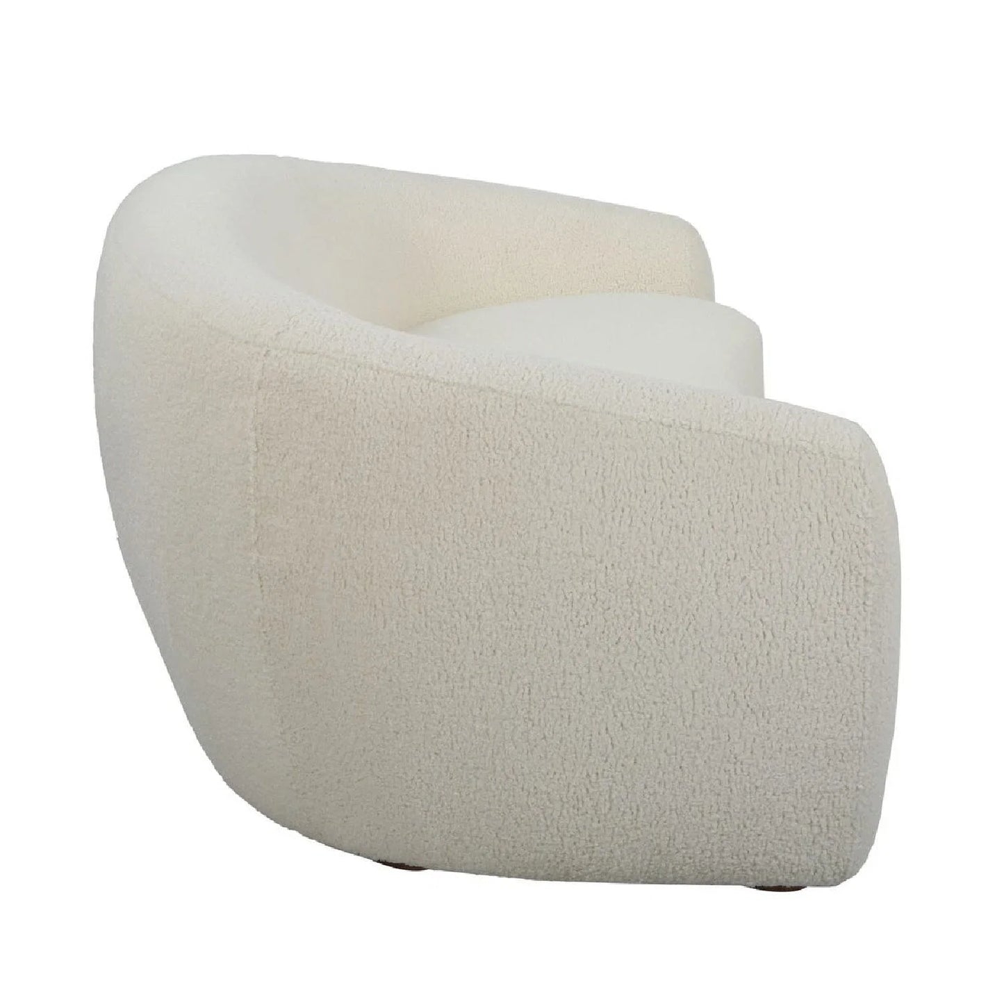 Luxury White Shearling Curved Sofa Modern Italian Style for Villa