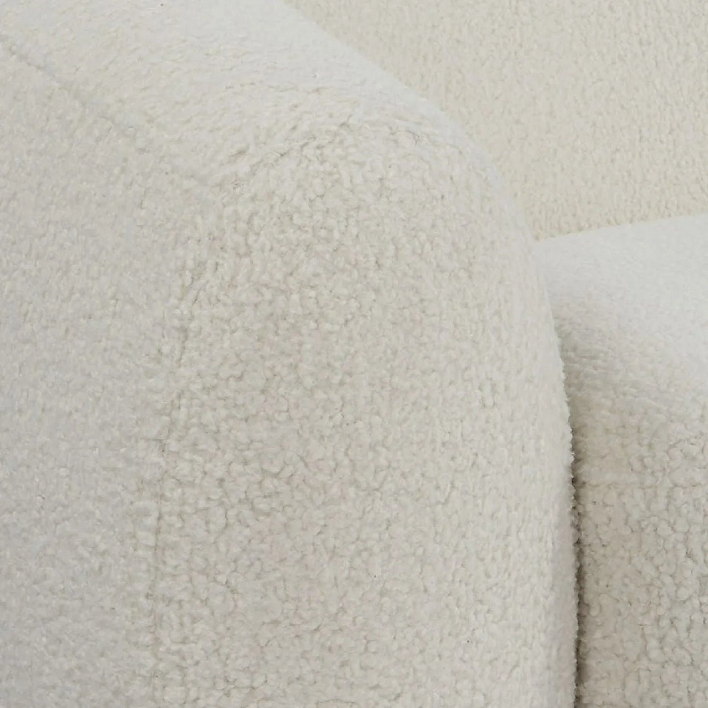 Luxury White Shearling Curved Sofa Modern Italian Style for Villa