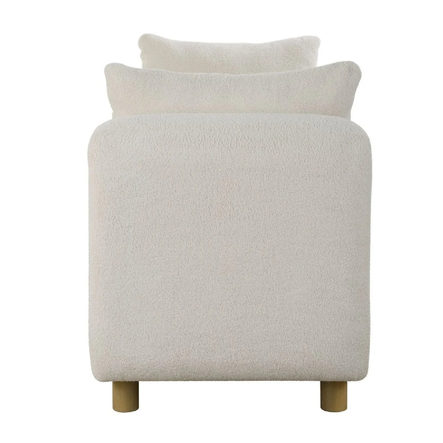 Luxury White Sheepskin Bench European Style for Villa