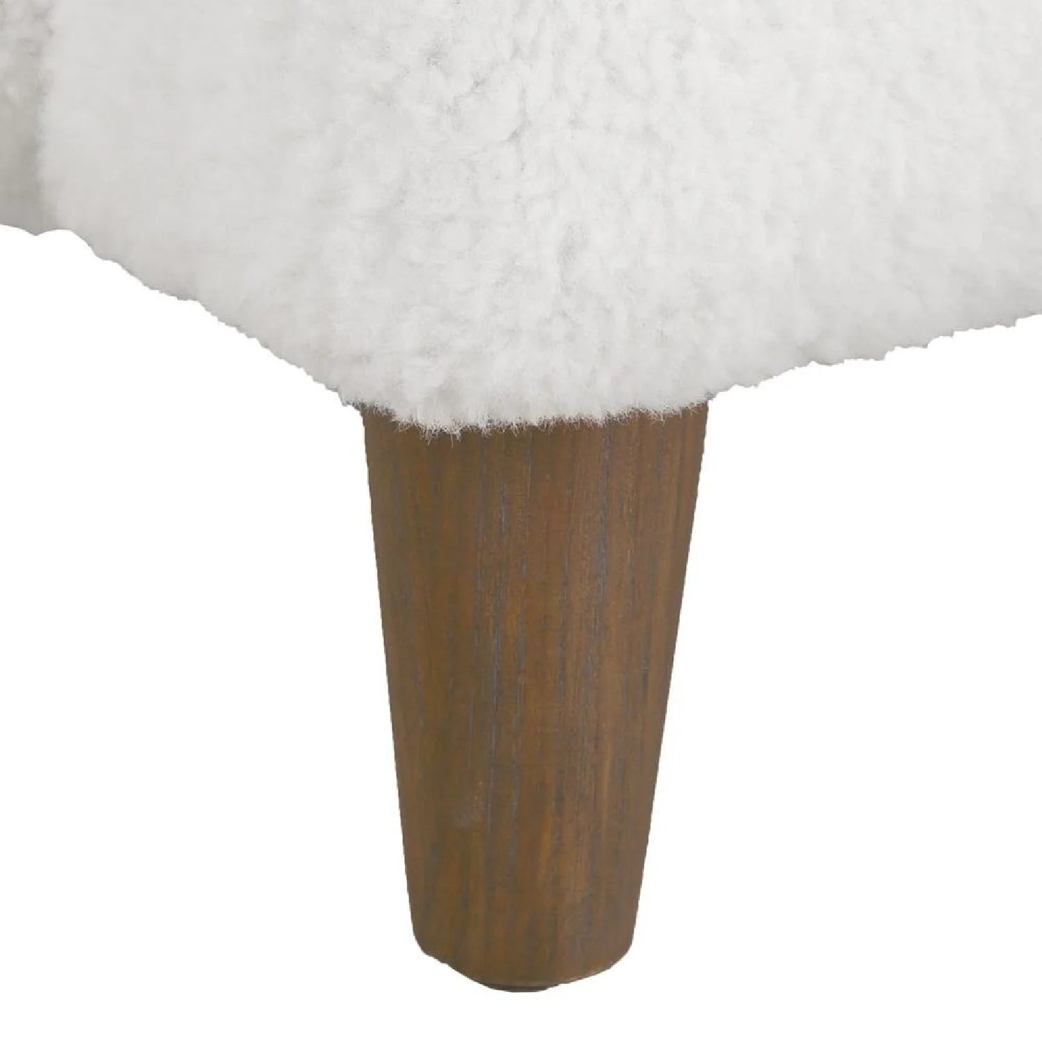Luxury White Sheepskin Wingback Lounge Chair Modern Italian Style for Villa