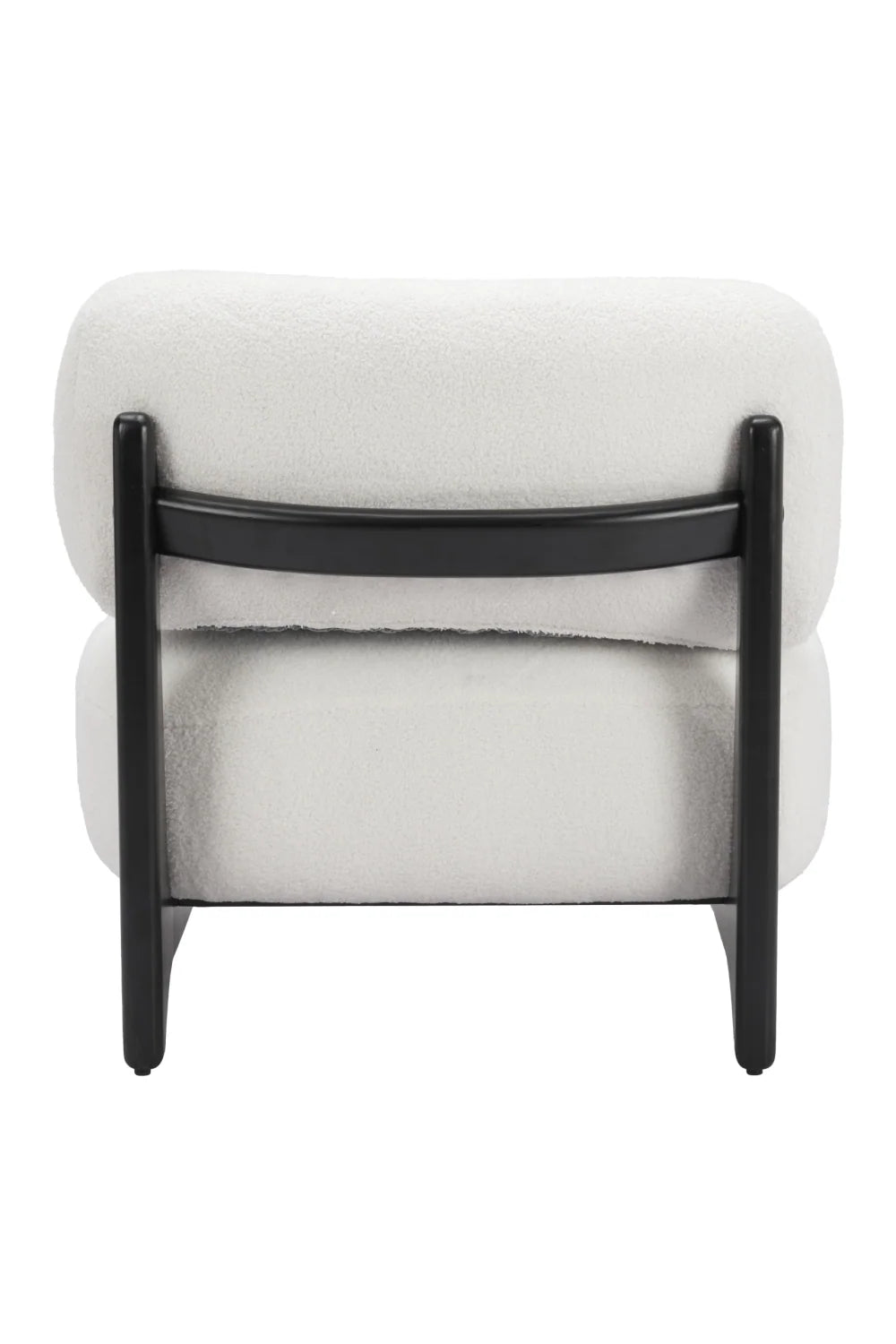 Luxury White Sherpa Accent Chair European Style for Villa