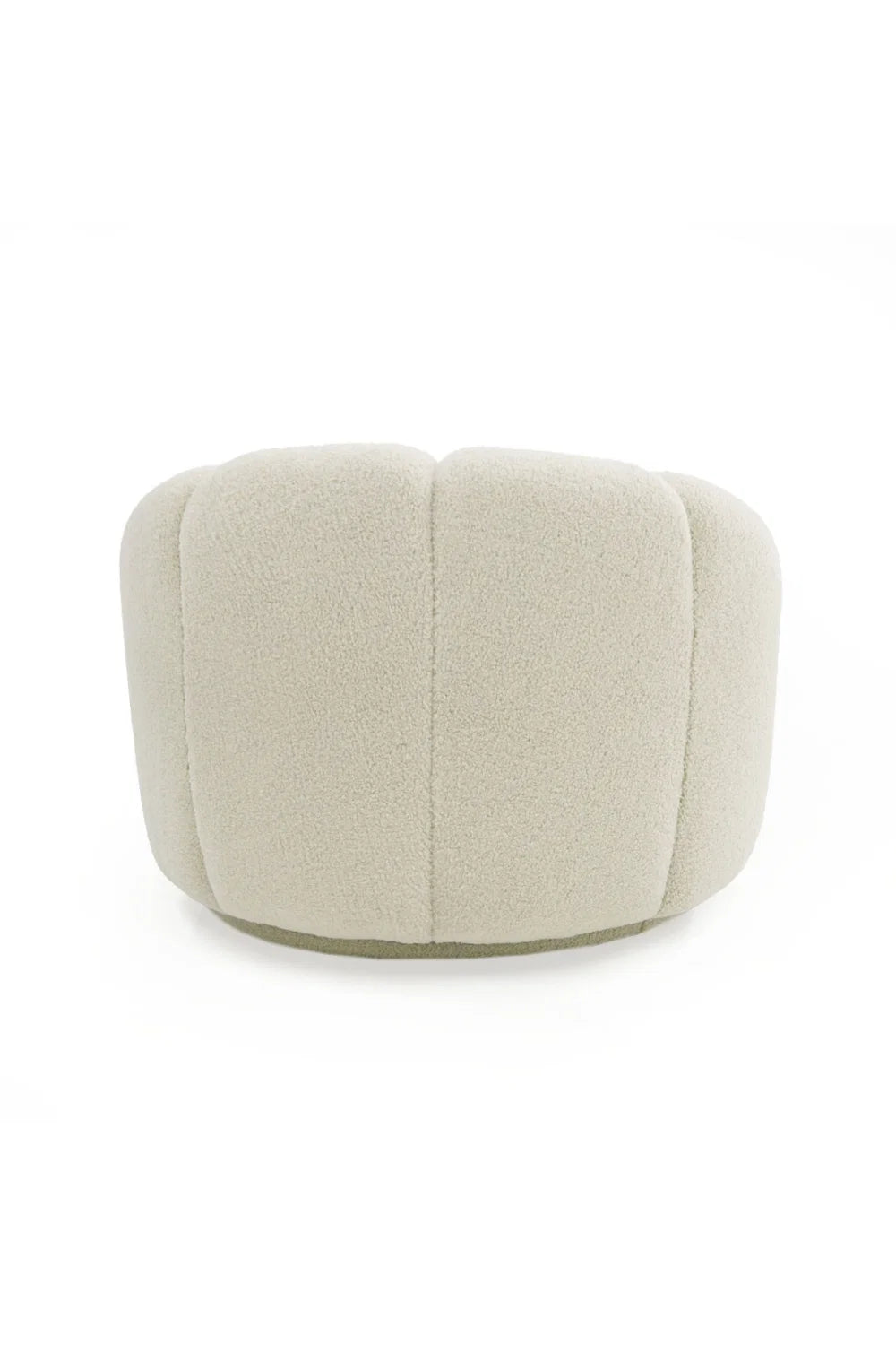 Luxury White Sherpa Tufted Swivel Lounge Chair Modern Italian Style for Villa