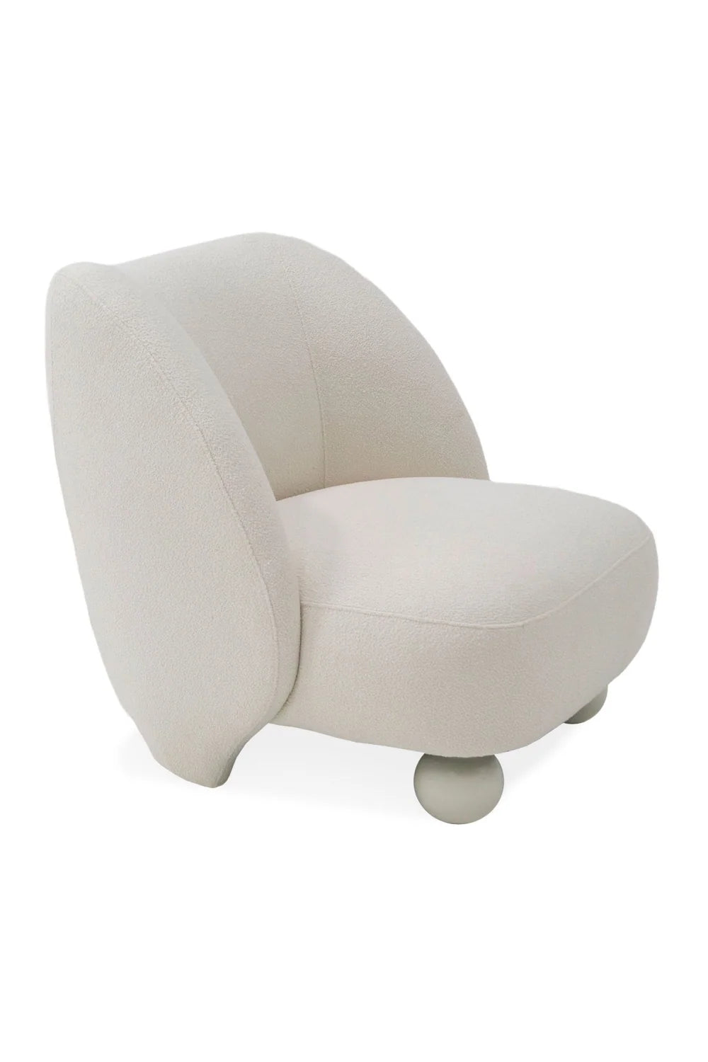 Luxury White Sloped Back Accent Chair European Style for Villa