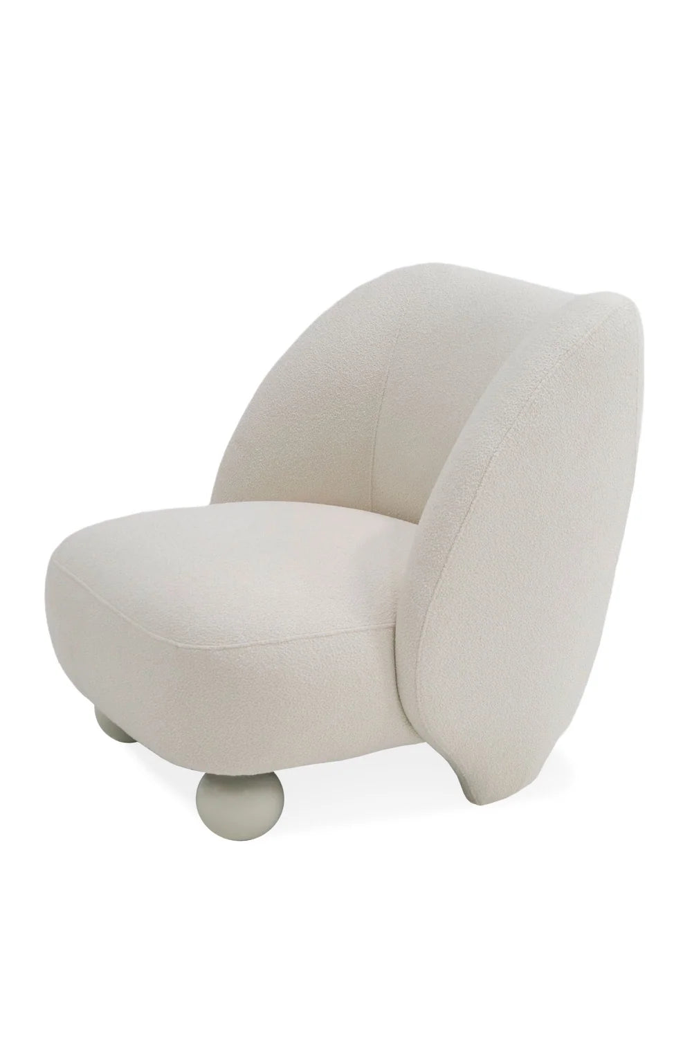 Luxury White Sloped Back Accent Chair European Style for Villa
