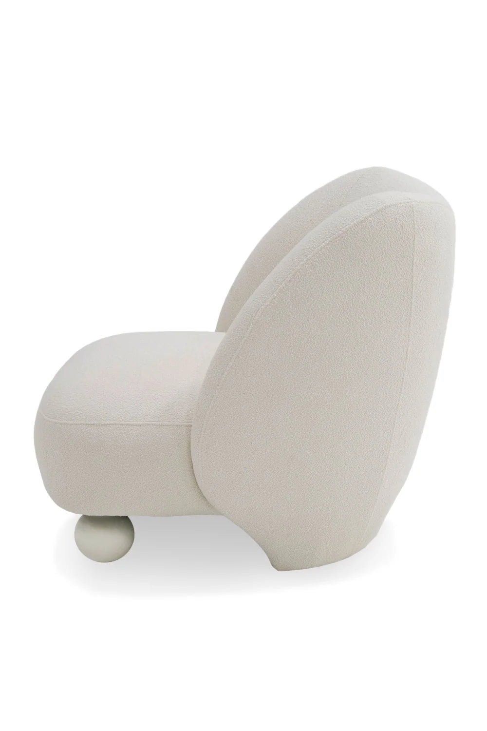 Luxury White Sloped Back Accent Chair European Style for Villa