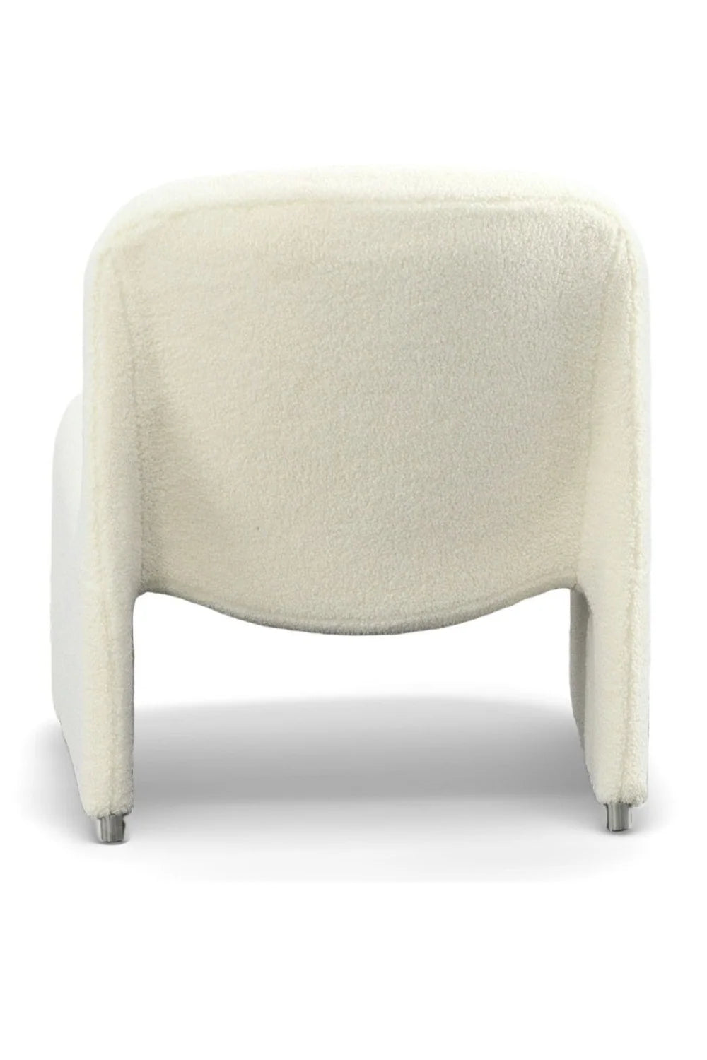Luxury White Sloped Back Accent Chair Modern Italian Style for Villa